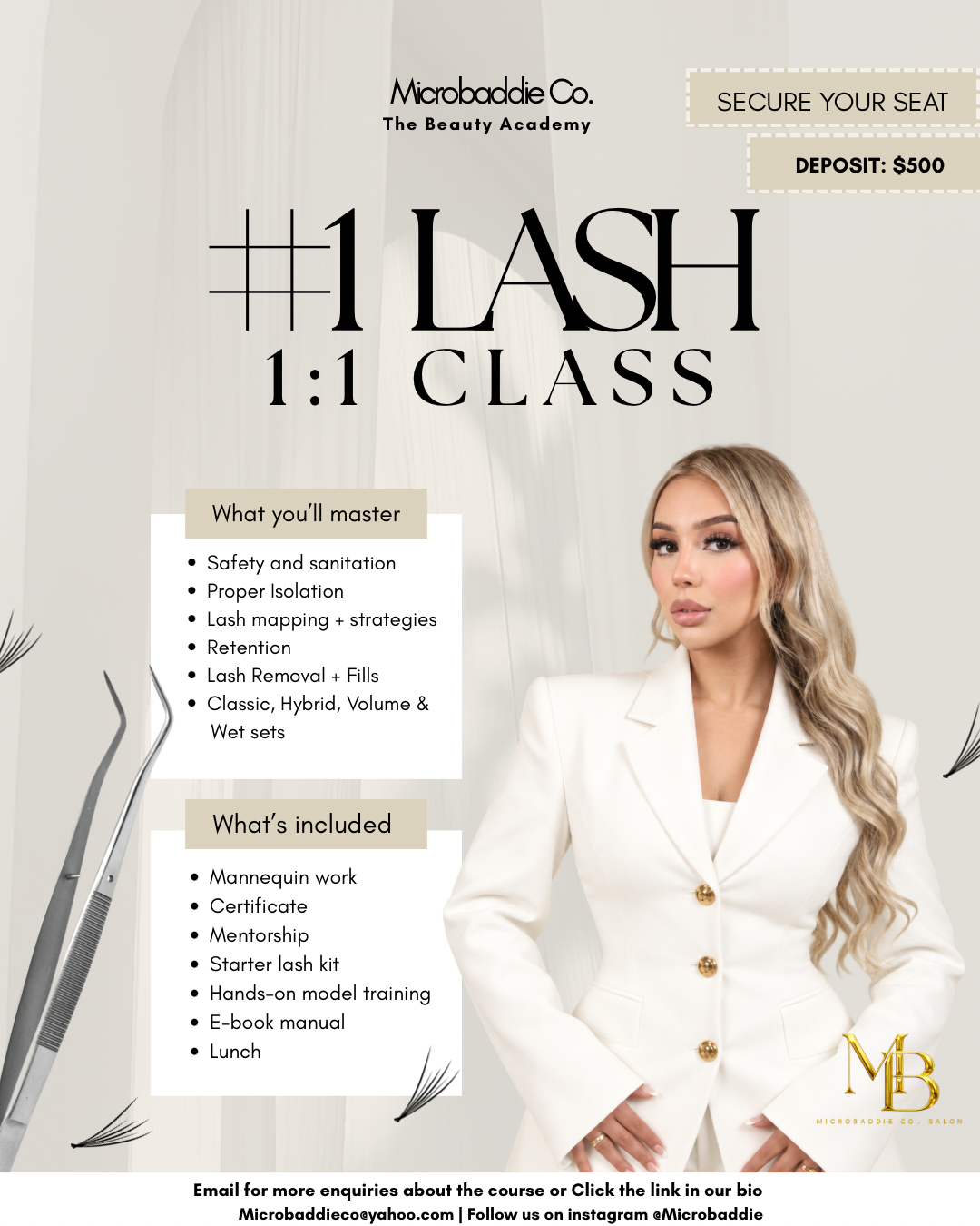 Beginner 1on1 Eyelash Extension Course (private training)