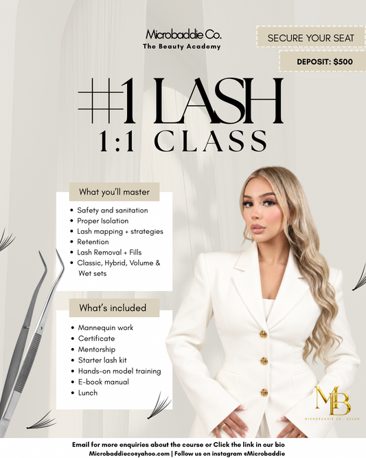 Beginner 1on1 Eyelash Extension Course (private training)