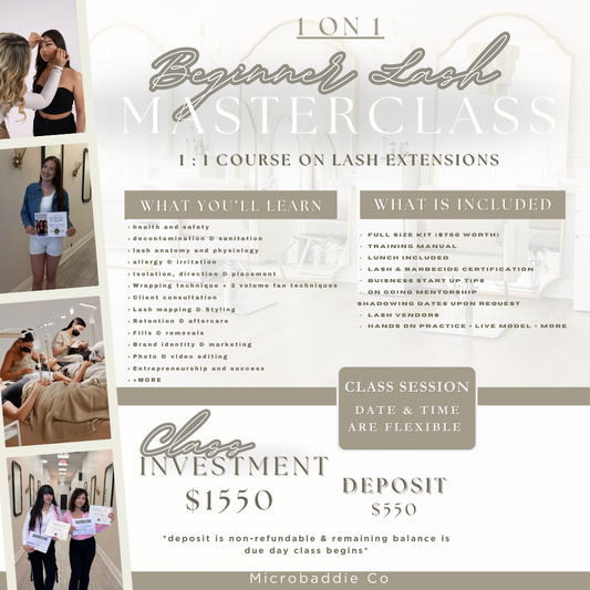 Beginner 1on1 Eyelash Extension Course (private training)